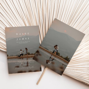 Invitation Design moderne minimaliste 2 Mariage de script pho