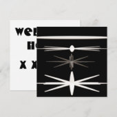 INVITATION DESIGN MODERNE NOIR ET BLANC (Devant / Derrière)