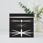 INVITATION DESIGN MODERNE NOIR ET BLANC (Debout devant)