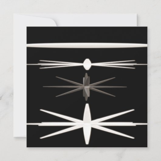 INVITATION DESIGN MODERNE NOIR ET BLANC (Devant)