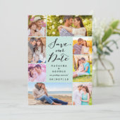 Invitation Design Moderne Script 8 Multi Photo Enregistrer La (Debout devant)