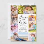 Invitation Design Moderne Script 8 Multi Photo Enregistrer La (Devant)