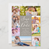 Invitation Design Moderne Script 8 Multi Photo Enregistrer La (Devant)