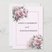 Invitation Design moderne tendance Desinger Dusty Rose Blush  (Dos)