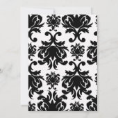 Invitation design noir blanc damassé (Dos)