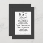 Invitation Design noir et blanc simple et élégant (Devant / Derrière)