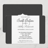 Invitation Design noir et blanc simple et élégant (Devant / Derrière)