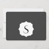 Invitation Design noir et blanc simple et élégant (Dos)