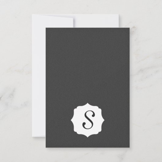 Invitation Design noir et blanc simple et élégant (Dos)