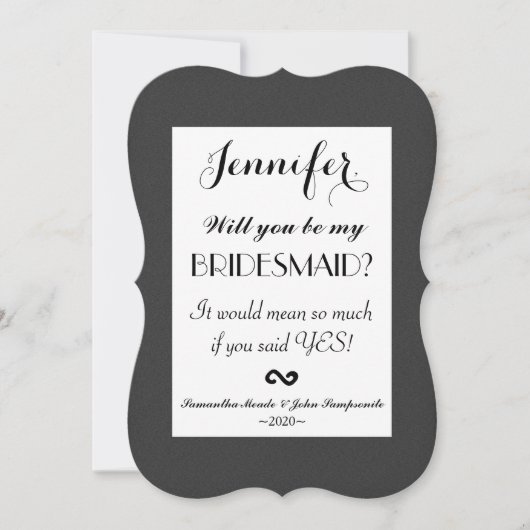 Invitation Design noir et blanc simple et élégant (Devant)