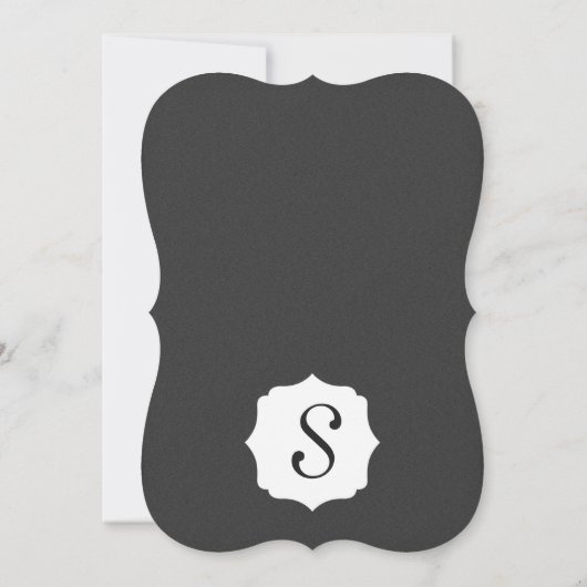 Invitation Design noir et blanc simple et élégant (Dos)