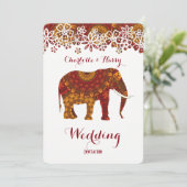 Invitation Design orné d'éléphants indiens décoré (Debout devant)