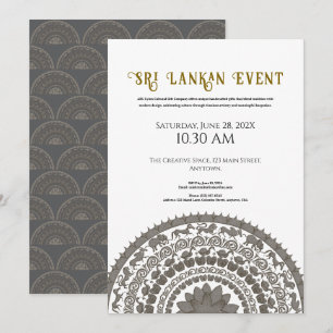 Invitation Design patrimonial minimaliste du Sri Lanka