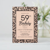 Invitation Design Poster de animal Leopard tendance 59e anniv (Debout devant)