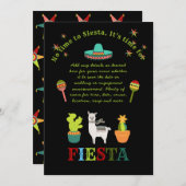 Invitation Design Propre FIESTA Folk Art Mariage Fête des mar (Devant / Derrière)