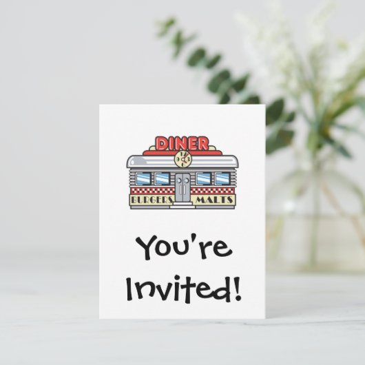 Invitation design rétro (Debout devant)