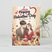 Invitation Design romantique pour le ❤️ cadeau Perfect Love" (Debout devant)