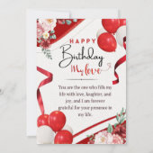 Invitation Design romantique pour le ❤️ cadeau Perfect Love" (Dos)