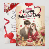 Invitation Design romantique pour le ❤️ cadeau Perfect Love" (Devant / Derrière)