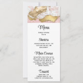 Invitation Design Rose de luxe en marbre rose or (Devant)
