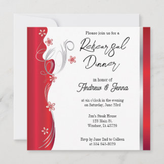 Invitation Design rouge tourbillonnant