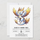 Invitation Design Simple Dragon Anniversaire (Devant)