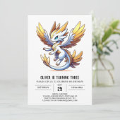 Invitation Design Simple Dragon Anniversaire (Debout devant)