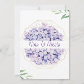 Invitation Design simple et élégant de fleurs violettes Invit (Dos)