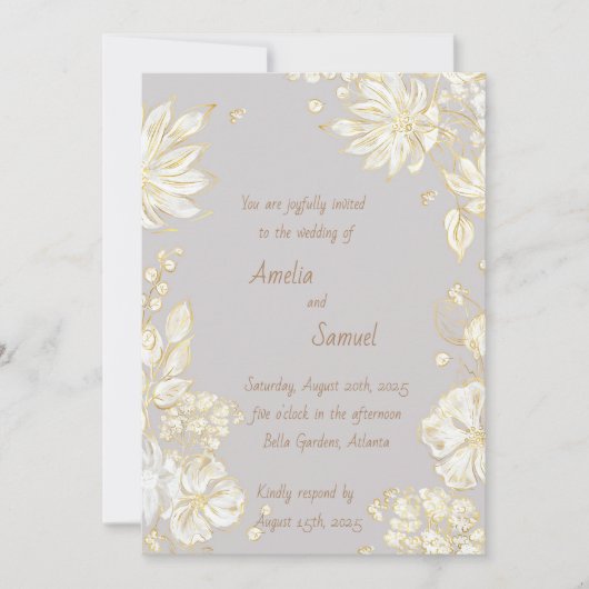 Invitation Design sophistiqué (Devant)