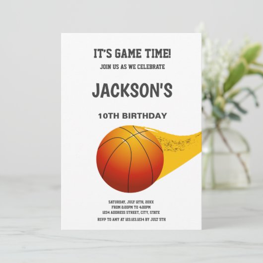 Invitation Design sportif moderne Orange Line (Debout devant)