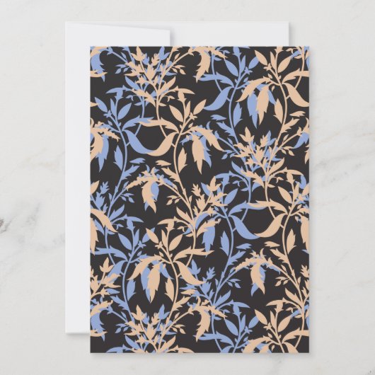 Invitation Design textile élégant avec floral complexe (Devant)