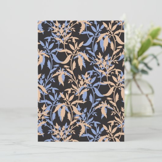 Invitation Design textile élégant avec floral complexe (Debout devant)