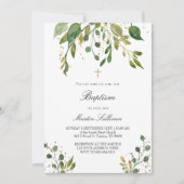 Invitation design verdoyant | Baptême (Devant)