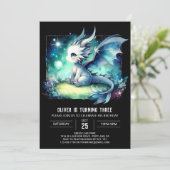 Invitation Design Whimsy Dragon Anniversaire (Debout devant)