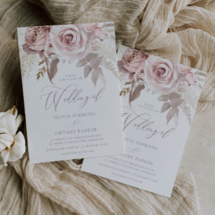 Invitation Designer Dusty Rose & Blush Elegance Mariage
