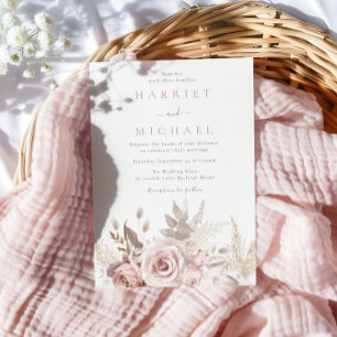 Invitation Designer Dusty Rose & Blush Floral Mariage