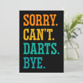 Invitation Désolé Cant Darts Bye Dart Player Darting Triple 2 (Debout devant)