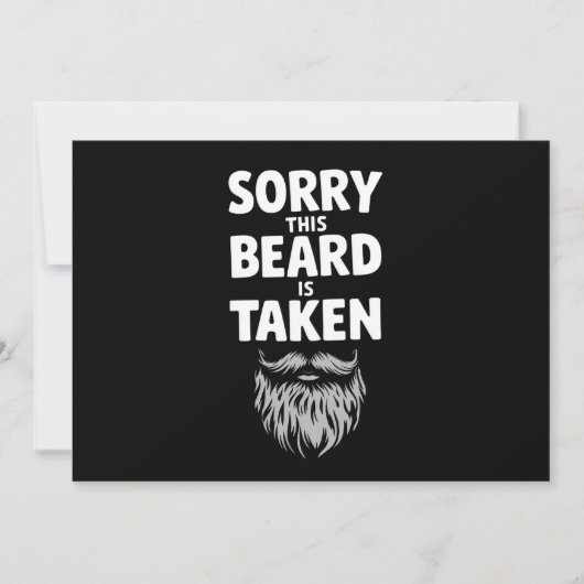 Invitation Désolé cette barbe est prise Couples de la Saint-V (Devant)