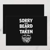 Invitation Désolé cette barbe est prise Couples de la Saint-V (Devant / Derrière)