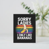 Invitation Désolé Fille J'aime Les Bananas Drôle (Debout devant)
