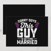 Invitation Désolé Garçons Ce Gars Se Marie Gay (Devant / Derrière)