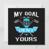 Invitation Désolé je ne peux pas, mon frère a du hockey (Dos)