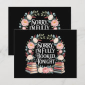 Invitation Désolé, je suis complet ce soir  (Devant / Derrière)