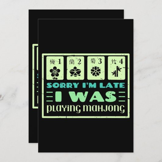 Invitation Désolé, J'Étais En Retard En Train De Jouer Au Jou (Devant / Derrière)