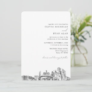 Invitation d'esquisse personnalisée Reno Mariage S