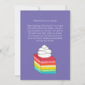 Invitation Dessert de salade rétro-arc-en-ciel de sept couche (Dos)