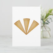 Invitation Dessert d'été à la crème glacée triple gaufre (Debout devant)