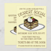 Invitation Dessert Social Bake Vente Tiramisu Italien (Devant / Derrière)