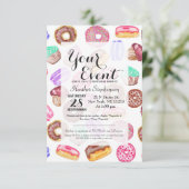 Invitation Desserts d'aquarelle peints à la main (Debout devant)