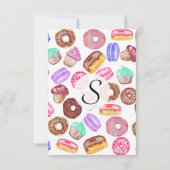 Invitation Desserts d'aquarelle peints à la main (Dos)